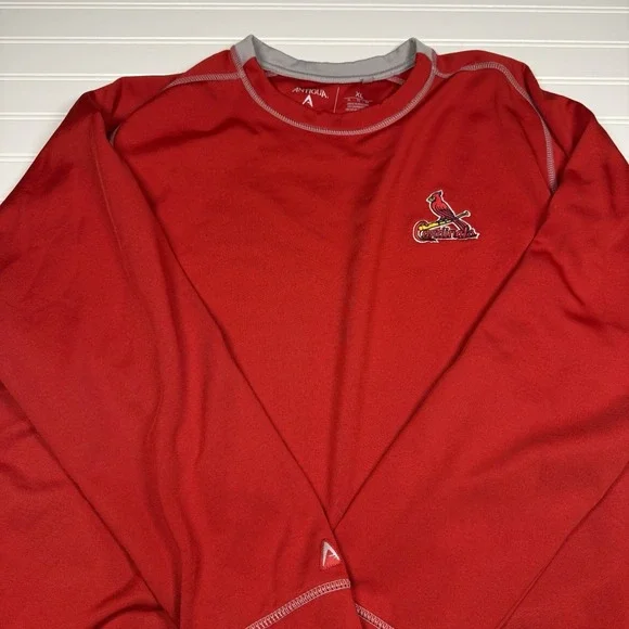 Antigua St. Louis Cardinals Embroidered Crewneck Fleece Men's XL Red GUC - Picture 1 of 5
